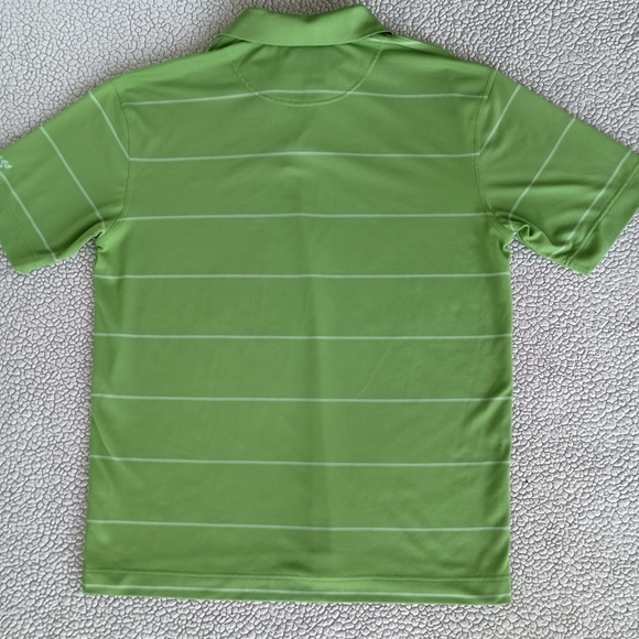 Cutter and Buck Mens Polo Shirt Golf Shirt  Striped Green Short Sleeve Shirt L - Picture 5 of 9